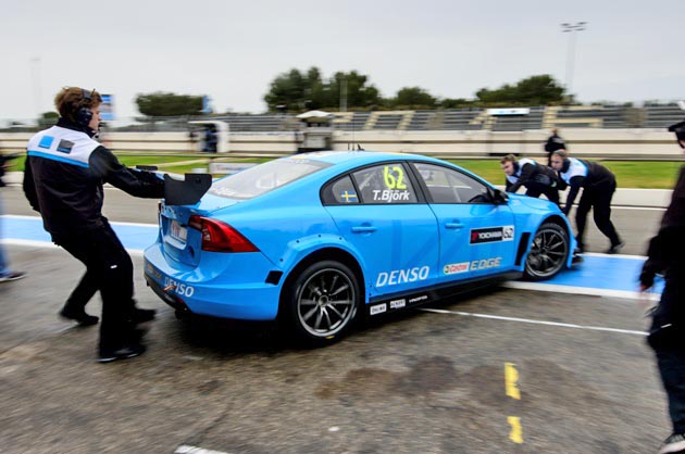160331 Wtcc deltävling 1, Paul Ricard Frankrike. Volvo Polestar, Cyan Racing.