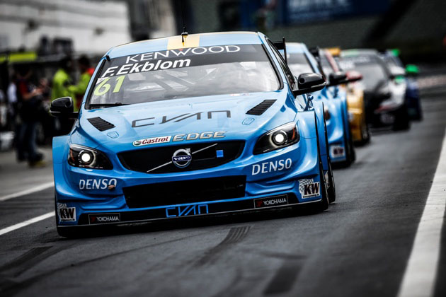 61 EKBLOM Fredrik (swe) Volvo S60 team Polestar Cyan racing action during the 2016 FIA WTCC World Touring Car Race of Hungary at hungaroring, Budapest from April 22 to 24, 2016 - Photo Florent Gooden / DPPI