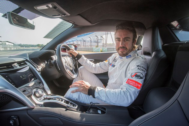 FERNANDO ALONSO AL VOLANTE DEL NUEVO HONDA NSX EN EL CIRCUITO DE ESTORIL